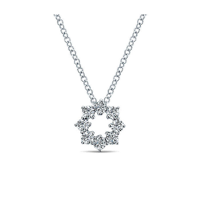 14k White Gold Diamond Fashion Necklace