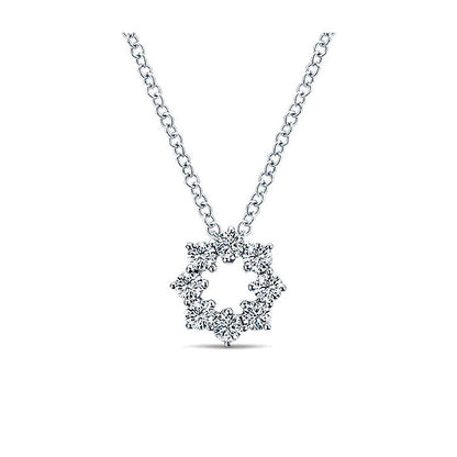 14k White Gold Diamond Fashion Necklace