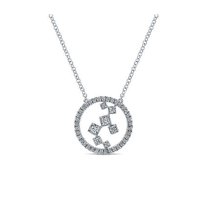 14k White Gold Diamond Fashion Necklace