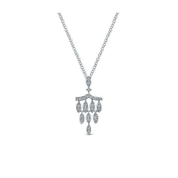 14k White Gold Diamond Fashion Necklace