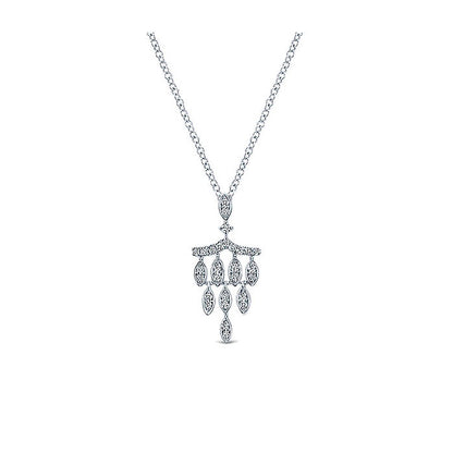14k White Gold Diamond Fashion Necklace