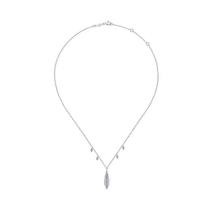 14k White Gold Diamond Fashion Necklace