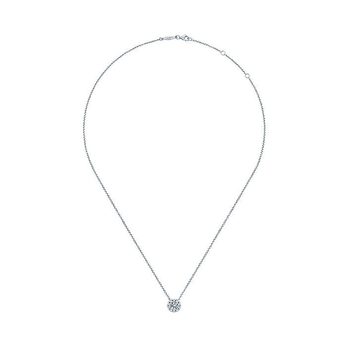 14k White Gold Diamond Fashion Necklace