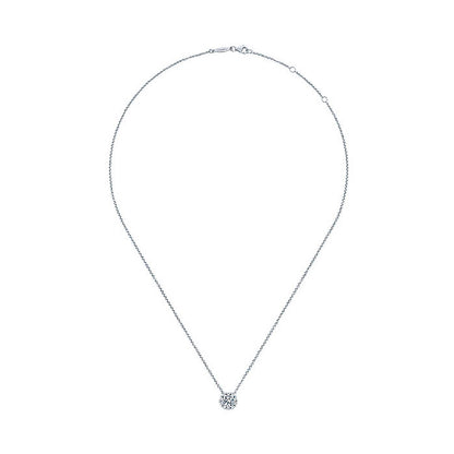 14k White Gold Diamond Fashion Necklace