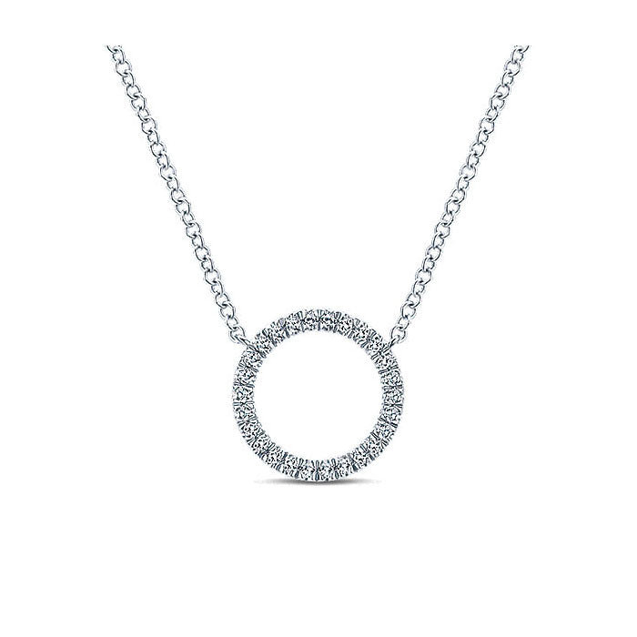 14k White Gold Diamond Fashion Necklace