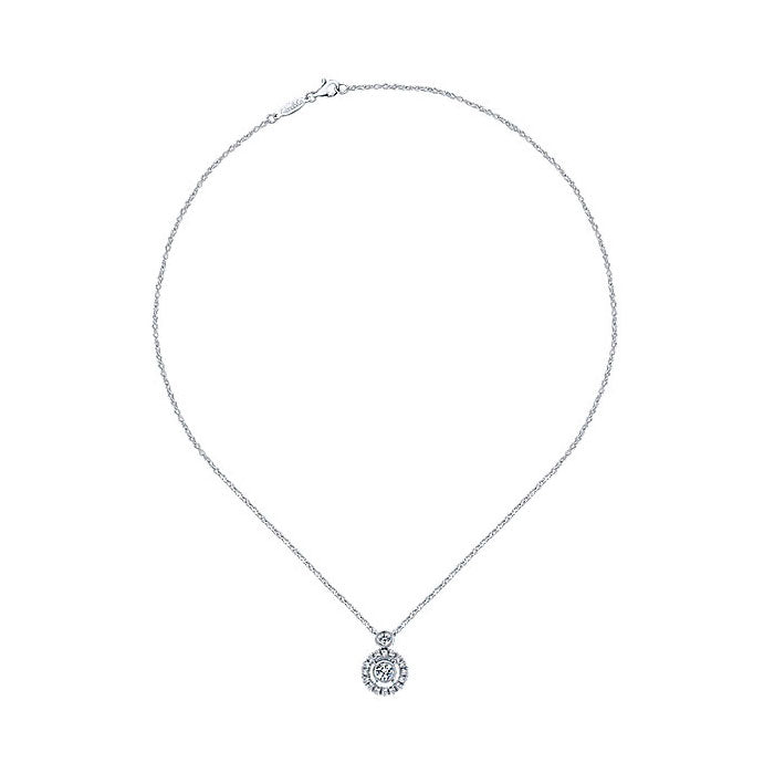 14k White Gold Diamond Fashion Necklace