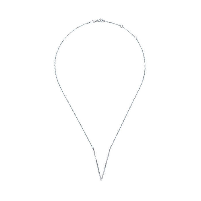 14k White Gold Diamond Fashion Necklace
