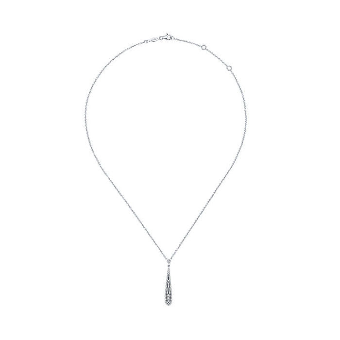 14k White Gold Diamond Fashion Necklace