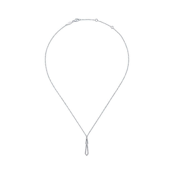 14k White Gold Diamond Fashion Necklace