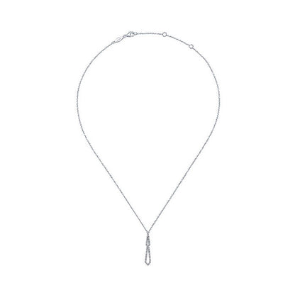 14k White Gold Diamond Fashion Necklace