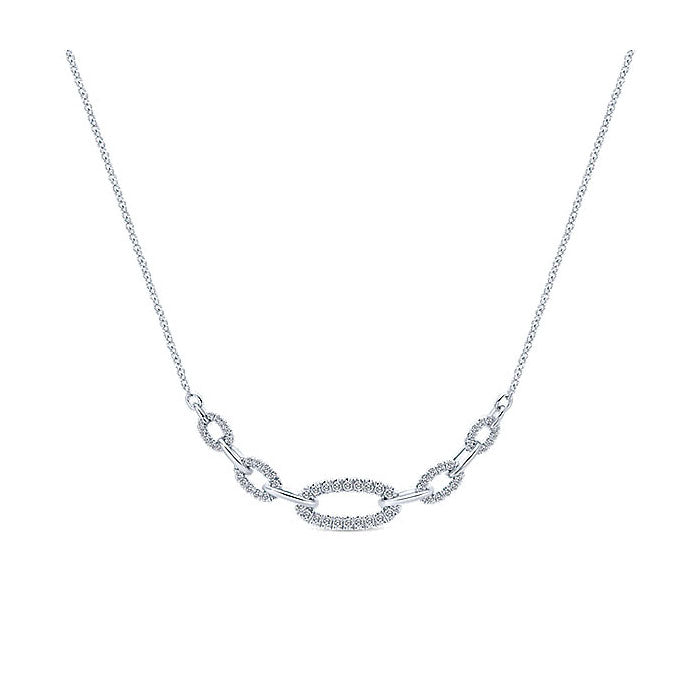 14k White Gold Diamond Fashion Necklace