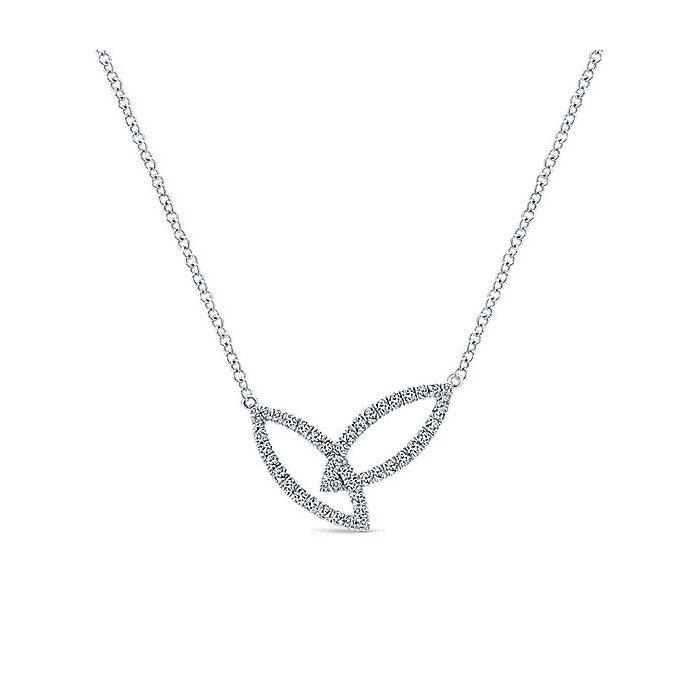 14k White Gold Diamond Fashion Necklace