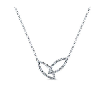 14k White Gold Diamond Fashion Necklace