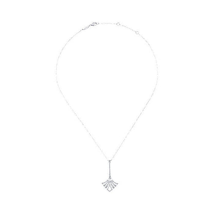 14k White Gold Diamond Fashion Necklace