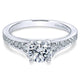 14K White Gold Diamond Four Prong Straight Channel 14K White Gold Engagement Ring ER12276R3W44Jj