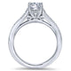 14K White Gold Diamond Four Prong Straight Channel 14K White Gold Engagement Ring ER12276R3W44Jj