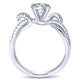 Engagement Ring 14k White Gold Diamond Free Form