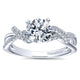 Engagement Ring 14k White Gold Diamond Free Form