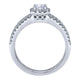 Engagement Ring 14k White Gold Diamond Halo