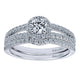Engagement Ring 14k White Gold Diamond Halo