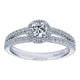 Engagement Ring 14k White Gold Diamond Halo