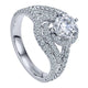 Engagement Ring 14k White Gold Diamond Halo