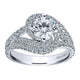 Engagement Ring 14k White Gold Diamond Halo