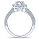 14K White Gold Diamond Halo 14K White Gold Engagement Ring ER10104W44Jj