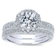 14K White Gold Diamond Halo 14K White Gold Engagement Ring ER10104W44Jj