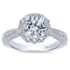 14K White Gold Diamond Halo 14K White Gold Engagement Ring ER10104W44Jj