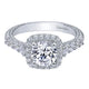 Engagement Ring 14k White Gold Diamond Halo