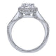 Engagement Ring 14k White Gold Diamond Halo