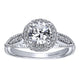 Engagement Ring 14k White Gold Diamond Halo