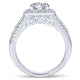 14K White Gold Diamond Halo 14K White Gold Engagement Ring ER10180W44Jj
