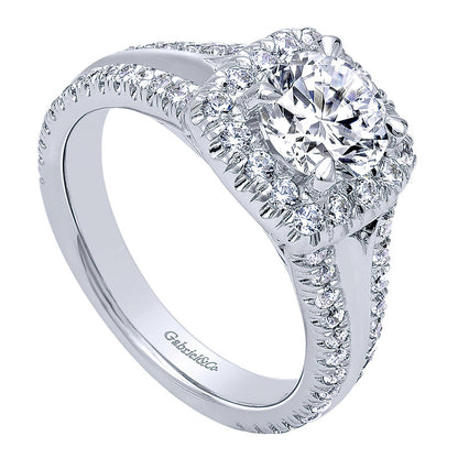 14K White Gold Engagement Ring ER10249W44Jj