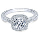 14K White Gold Diamond Halo 14K White Gold Engagement Ring ER10280W44Jj