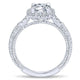 14K White Gold Diamond Halo 14K White Gold Engagement Ring ER10280W44Jj