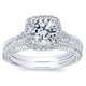 14K White Gold Diamond Halo 14K White Gold Engagement Ring ER10280W44Jj
