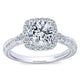 14K White Gold Diamond Halo 14K White Gold Engagement Ring ER10280W44Jj