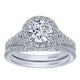 Engagement Ring 14k White Gold Diamond Halo