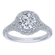Engagement Ring 14k White Gold Diamond Halo