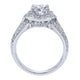Engagement Ring 14k White Gold Diamond Halo