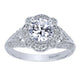 Engagement Ring 14k White Gold Diamond Halo