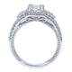 Engagement Ring 14k White Gold Diamond Halo