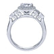 Engagement Ring 14k White Gold Diamond Halo