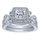 Engagement Ring 14k White Gold Diamond Halo