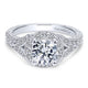 14K White Gold Diamond Halo 14K White Gold Engagement Ring ER11599R4W44Jj