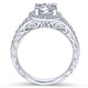 14K White Gold Diamond Halo 14K White Gold Engagement Ring ER11599R4W44Jj