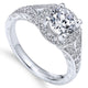 14K White Gold Diamond Halo 14K White Gold Engagement Ring ER11599R4W44Jj