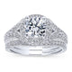 14K White Gold Diamond Halo 14K White Gold Engagement Ring ER11599R4W44Jj